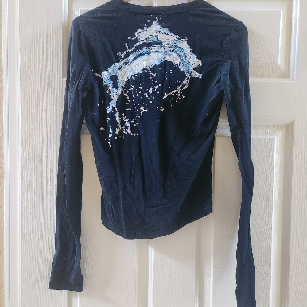Just Cavalli black longs sleeve V neck, size L, preloved - Picture 2 of 4